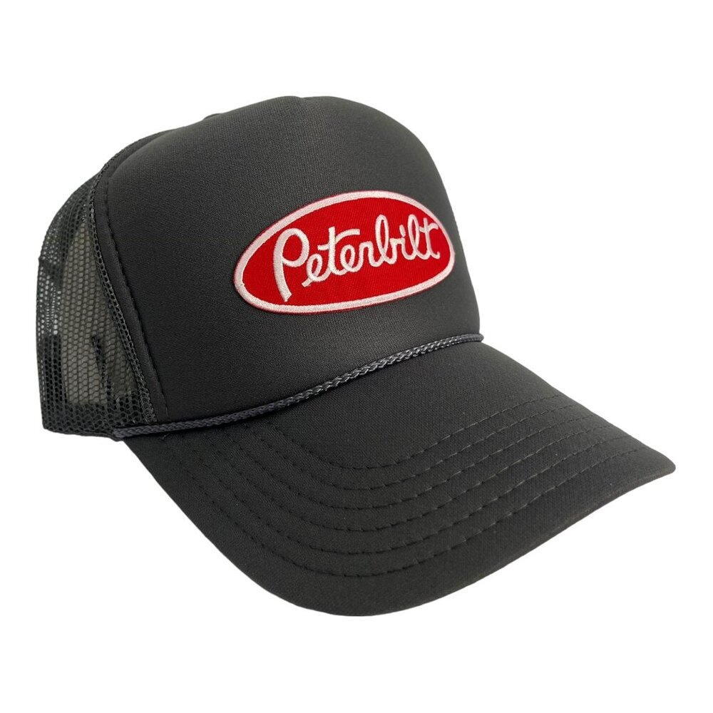 VINTAGE NEW PETERBILT TRUCKS DARK GRAY RED TRUCKER HAT SNAPBACK ADULT TRENDY